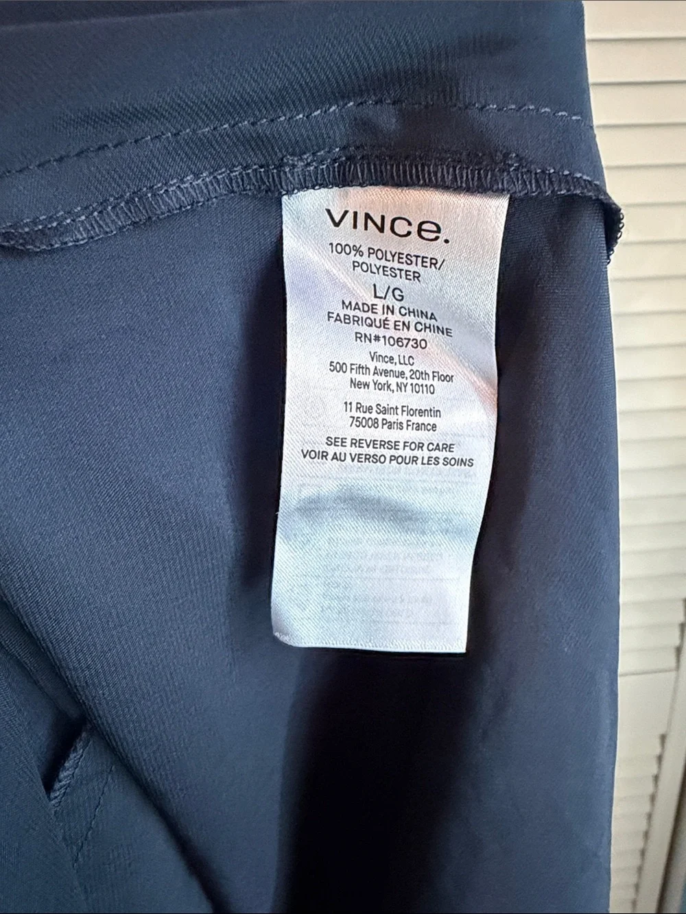 Vince Women’s Navy Large Tie Waist V Neck Midi Dress Shift Sleeveless New